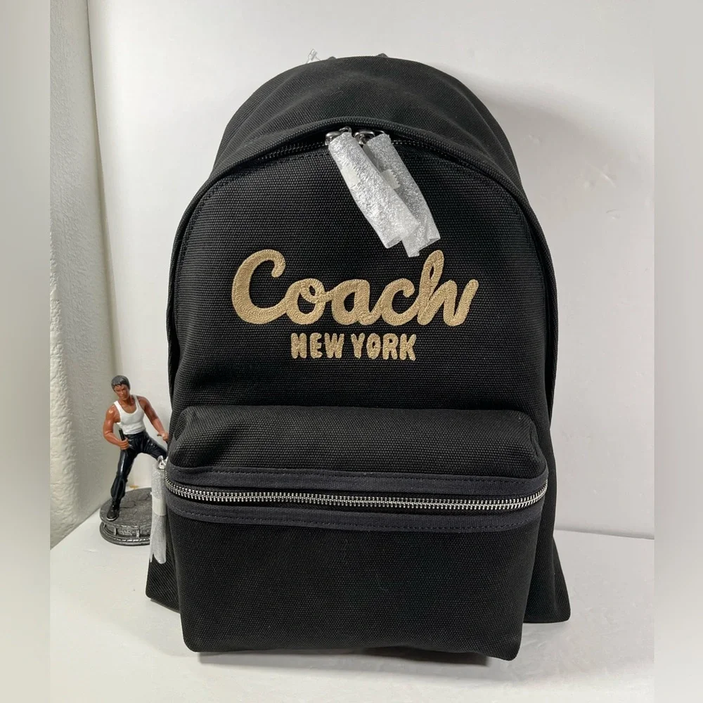 COACH Large Cargo Backpack Bag Black NWT - Picture 1 of 9